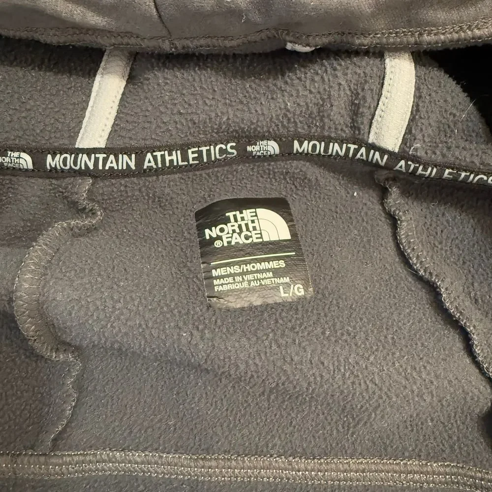 The North Face men's grey zip up‎ sweatshirt large